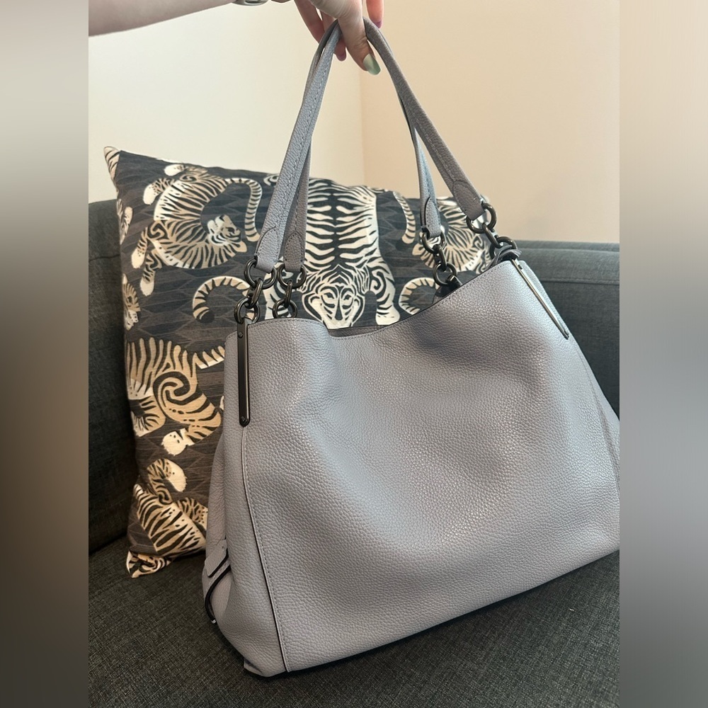 COACH Leather Edie Shoulder Bag - EUC - Light Blue - Picture 3 of 16